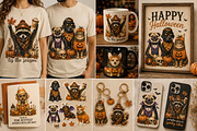 Halloween Pet Costume Clipart Bundle, an Object Graphic by Daisy Design (Thumbnail 7 of 8)