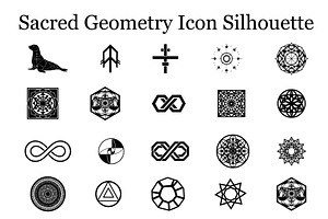 Sacred Geometry Icon Silhouette, a Graphic by musafir_fashion