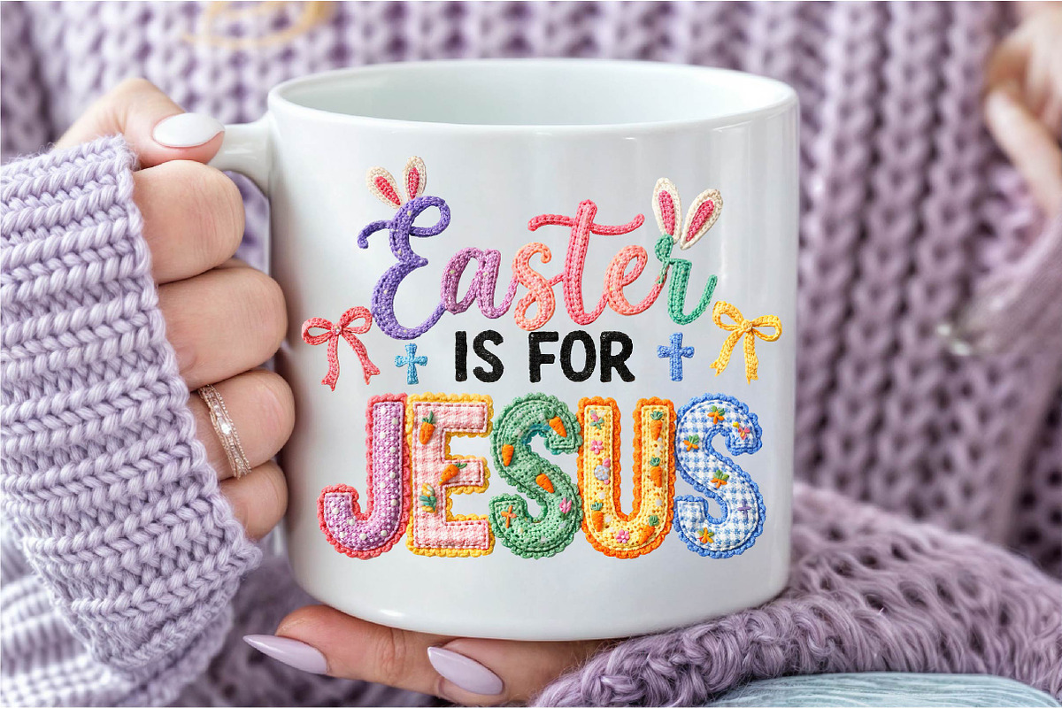 Crochet Easter Is For Jesus png, an Illustration by DreamCafeArt (Photo 6 of 6)