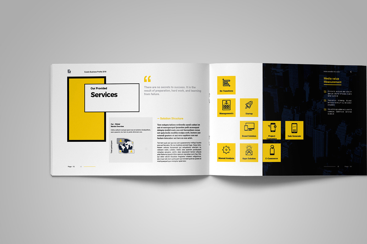 Horizontal Company Profile, a Brochure Template by Elite_Standard (Photo 7 of 15)