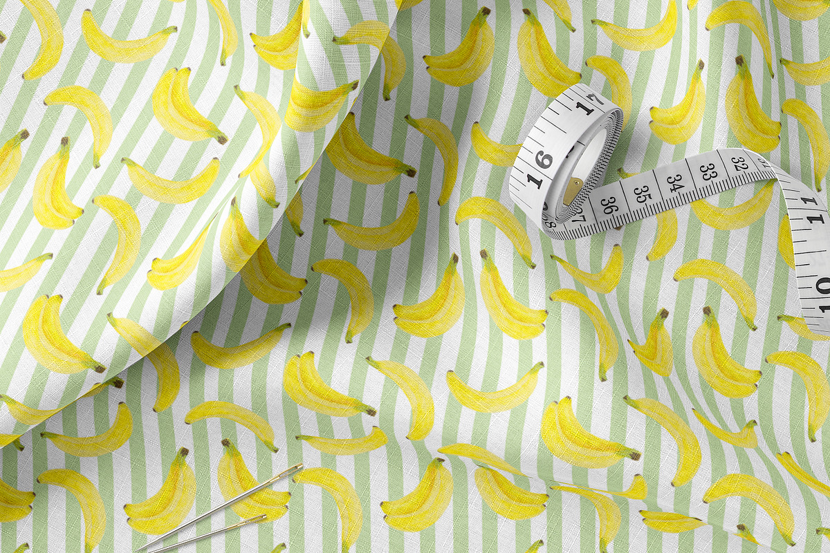 Watercolor Banana Seamless Pattern, a Pattern Graphic by Oksana Dovhopol Art (Photo 5 of 11)