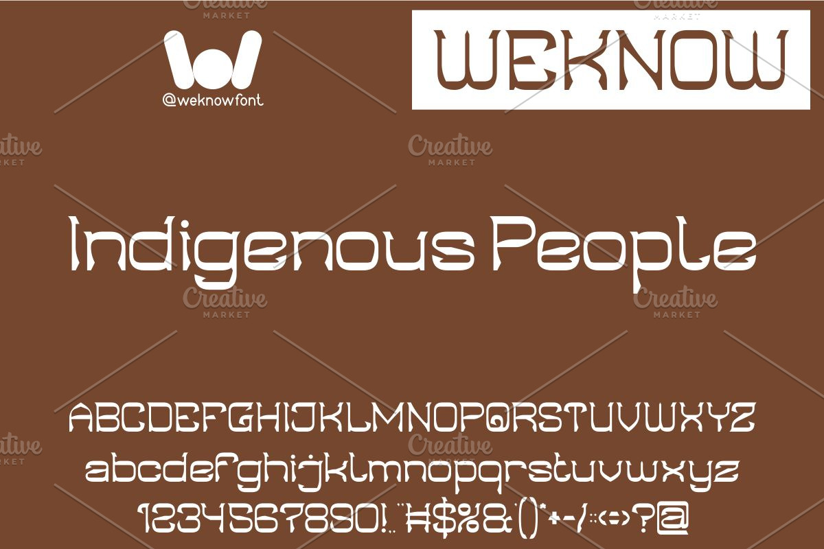 Indigenous People font, a Font by weknow (Photo 1 of 8)