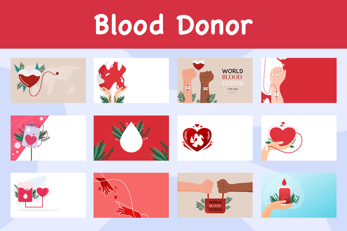 Blood donor day background vector, a Healthcare Illustration by foxndeer (Photo 1 of 4)