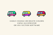 Seventies Icons Clipart Set, an Icon by Lemonade Pixel (Thumbnail 3 of 8)