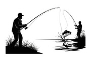 Fishing Silhouette Vector Bundle, an Illustration by hafijul (Thumbnail 23 of 51)
