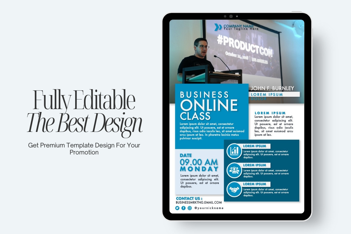 Online Class Flyer Template, a Flyer Template by ResumeFabs (Photo 2 of 3)