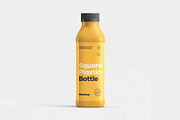 Front View Yellow Slim Bottle Mockup, a Packaging Mockup by DesignRushMarket (Thumbnail 1 of 2)