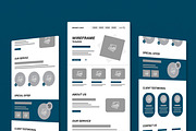 Clean Web Wireframe Template Design, a Wireframe Template by MightyDesign (Thumbnail 1 of 9)
