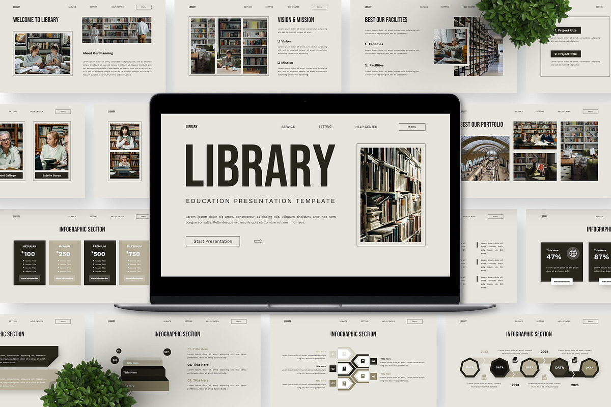 Library - Education Google Slide, a Presentation Template by Deepslide Studio (Photo 4 of 6)