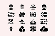 Tech Cloud Data Server Icons Bundle, a Solid Icon by Vectorium Studio (Thumbnail 5 of 24)