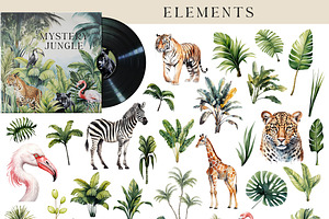 Tropical Jungle Watercolor Arts