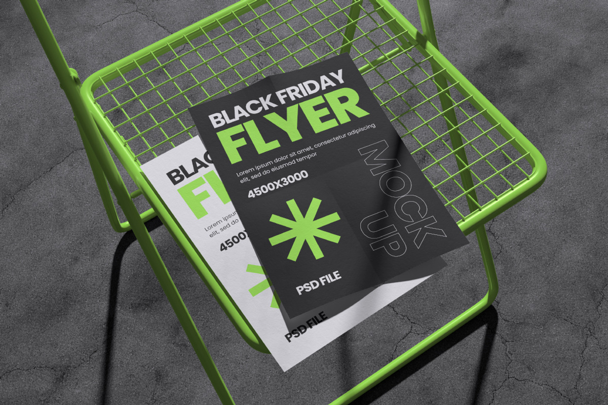 Black Friday Flyer Mockup, an Advertising Mockup by Rielismee (Photo 2 of 5)