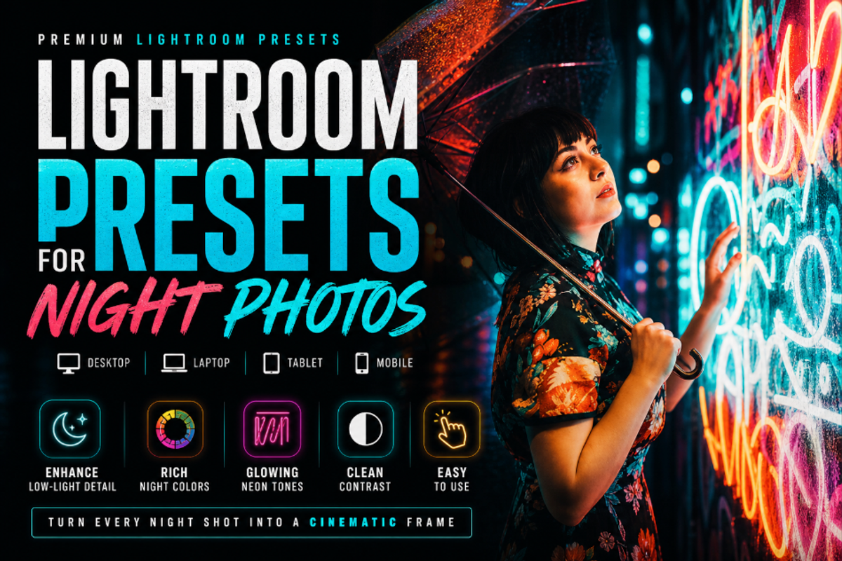Lightroom Presets for Night Photos, a Preset Add-On by AAA Presets (Photo 1 of 19)