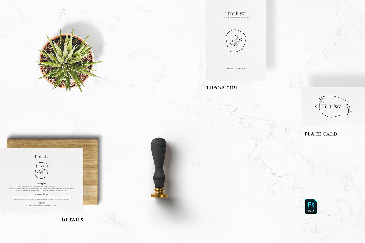 Modern Sketch Invitation Set, an Invitation Template by Azka Creative (Photo 5 of 5)
