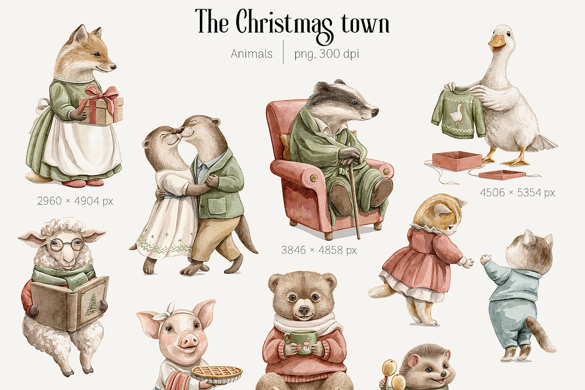 The Christmas town, an Animal Illustration by Mimomy (Photo 4 of 14)