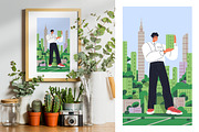 Giant people in city. Urban cards, a Person Illustration by Good Studio (Thumbnail 2 of 5)