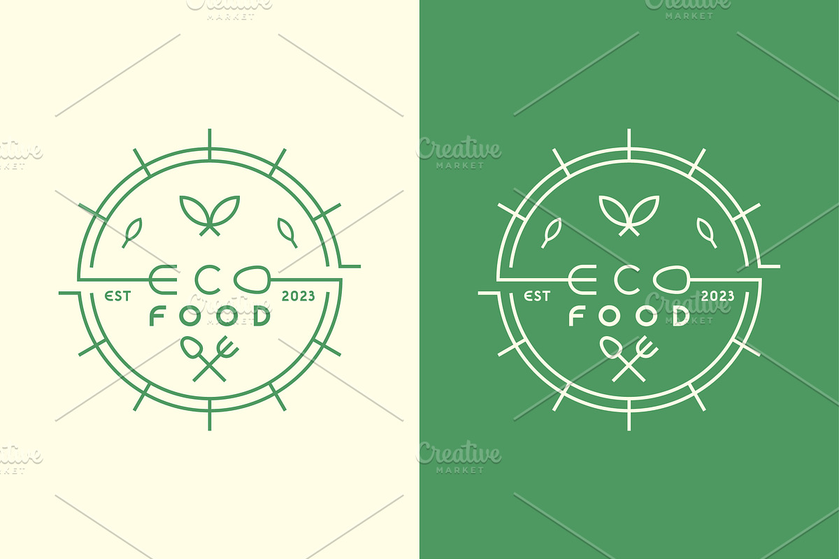 Healthy Vegan Food Logo Icon, a Branding & Logo Template by Morvana Crew