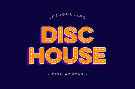 Disc House Display Font, a Sans Serif Font by UICreative