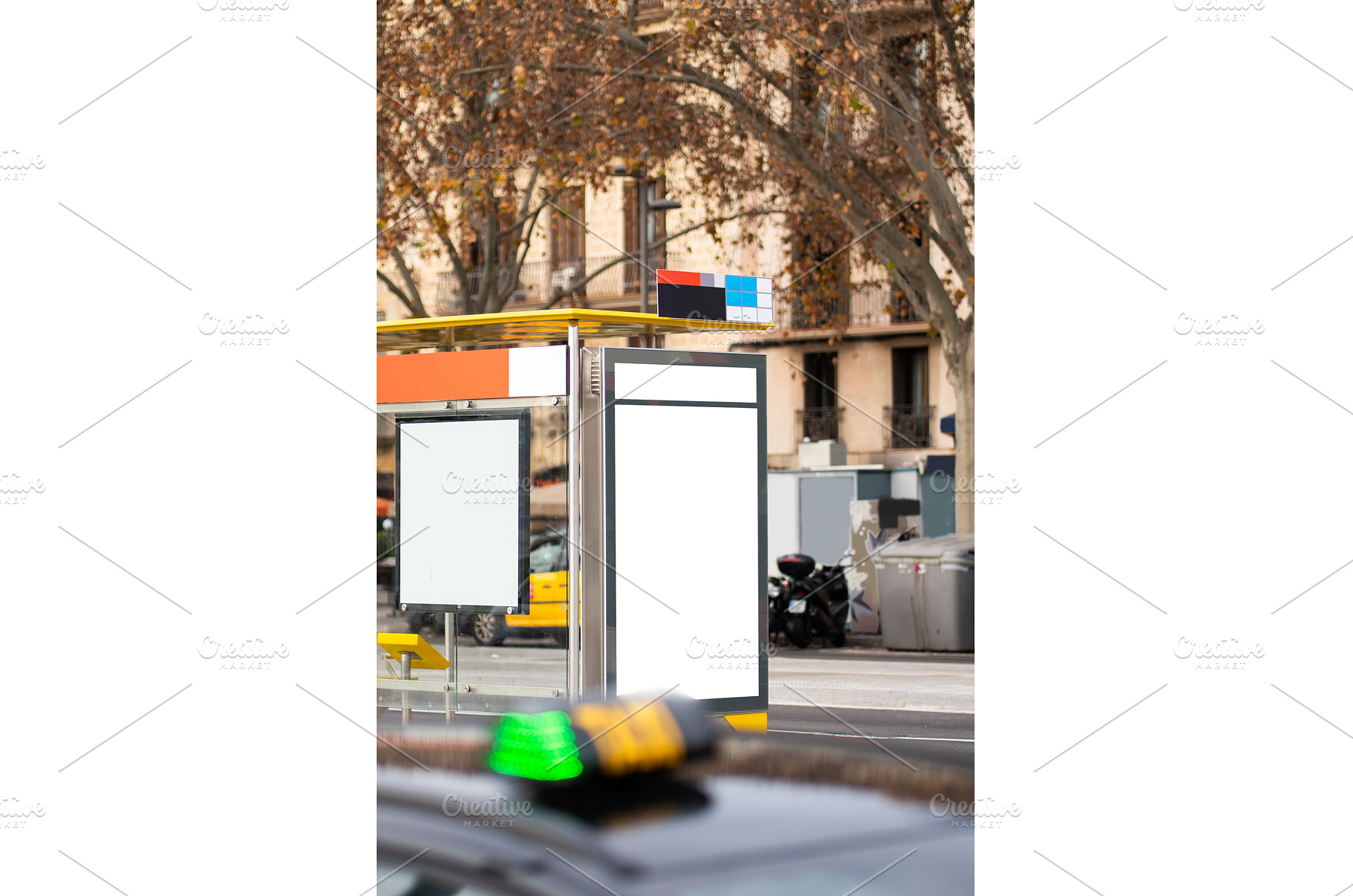 White mock-up outdoor billboards at, a Business Photo by volodymyrshtun13795