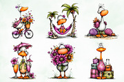 Whimsical Summer Goose Clipart, an Animal Illustration by Creative Art (Thumbnail 5 of 8)