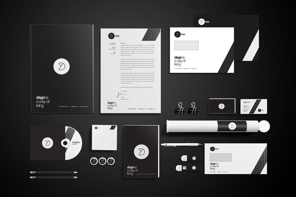RW Swiss Style Clean Identity, a Stationery Template by Reclameworks (Photo 1 of 5)