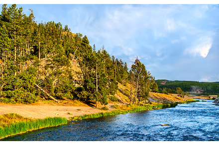 Iconic Firehole River at Midway, a Nature Photo by Leonid Andronov
