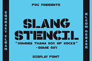 Slang Stencil Display Font, a Sans Serif Font by Fried Design Company (Thumbnail 1 of 15)