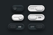 Buttons and Switches - Mega UI V1, an UI Kit Template by Giallo (Thumbnail 1 of 7)