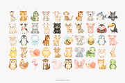baby animals clipart set, an Animal Illustration by Pink Studio Art (Thumbnail 9 of 10)