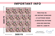 Vintage Pink Christmas Seamless, a Pattern Graphic by Coastal 5 Designs (Thumbnail 3 of 3)