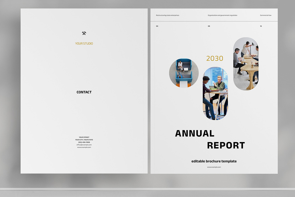 Gold Annual Report Brochure Template preview 2