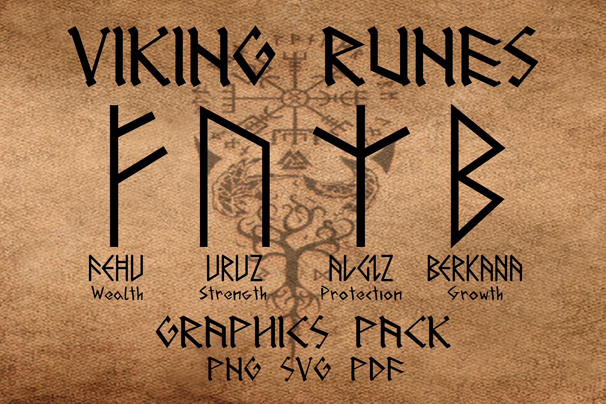 Vikings Runes - Norse Elder Futhark, an Object Illustration by TheSlavicRoots (Photo 1 of 4)