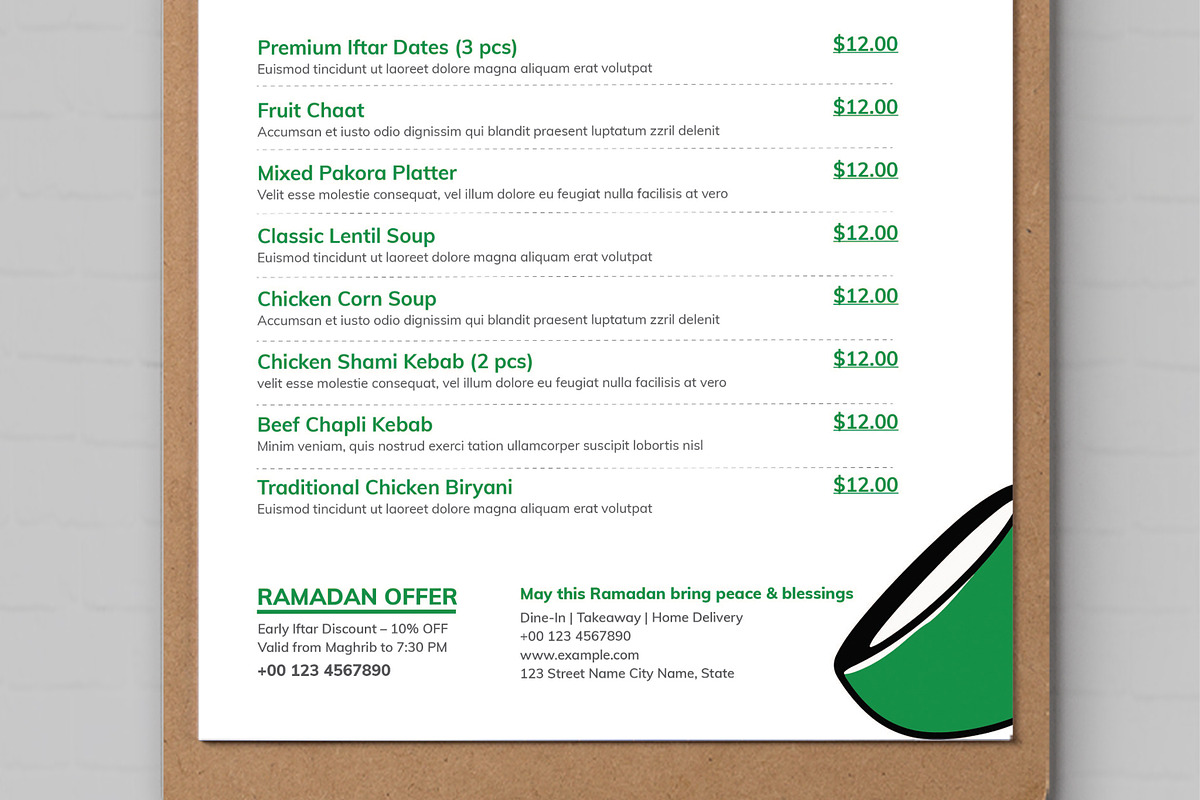 Ramadan Food Menu, a Flyer Template by MightyDesign (Photo 3 of 6)
