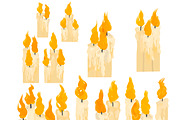 Set of hand drawn candles, an Illustration by Courtney Leigh creates (Thumbnail 2 of 3)