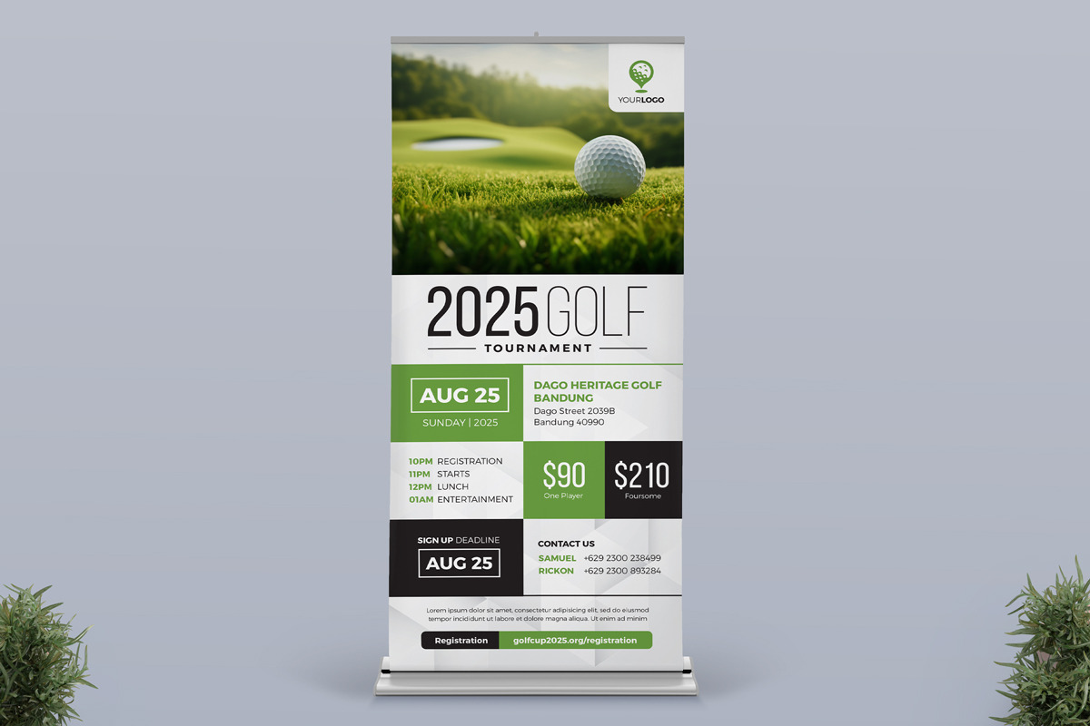 Golf Roll Up Banner, a Stationery Template by Aarley Kaiven (Photo 2 of 2)