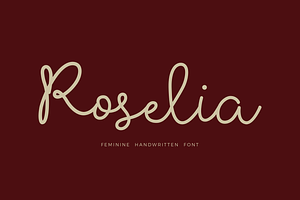 Roselia Elegant Signature Font, a Handwritten Font by Serbaneka Studio