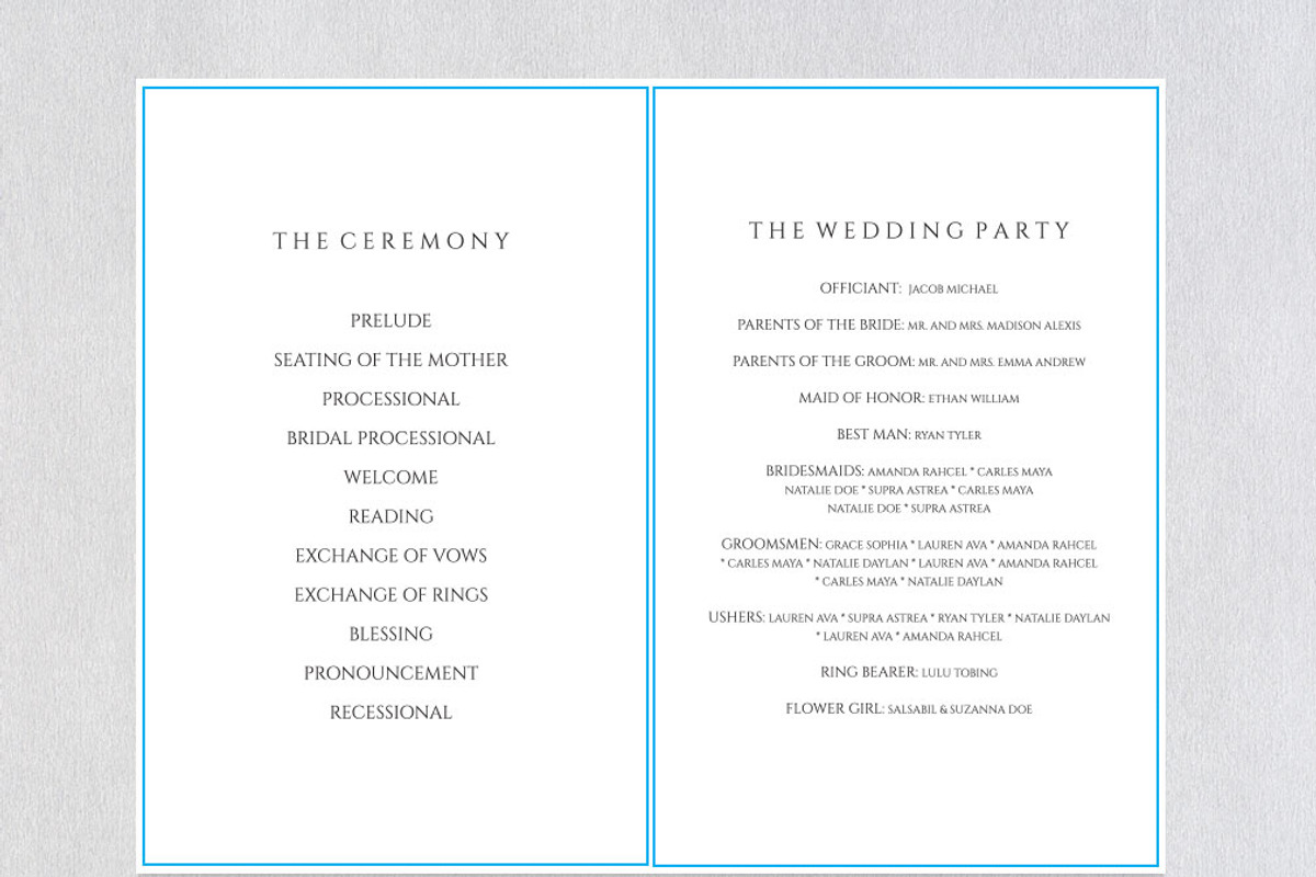 Wedding Program folded SHR367, an Invitation Template by Shafura_Wedding
