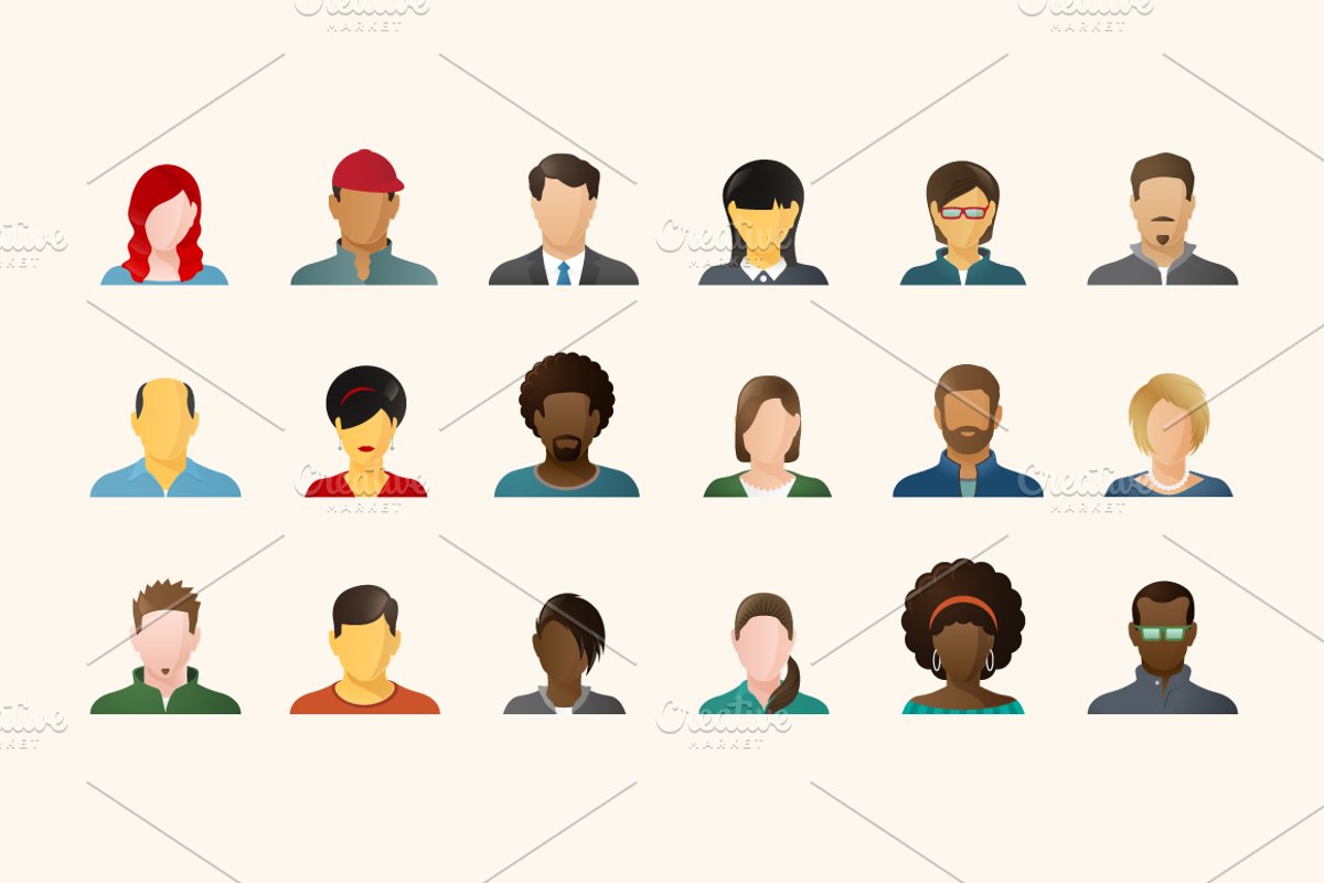 People Profile Icons, an Icon by vekstok (Photo 2 of 4)