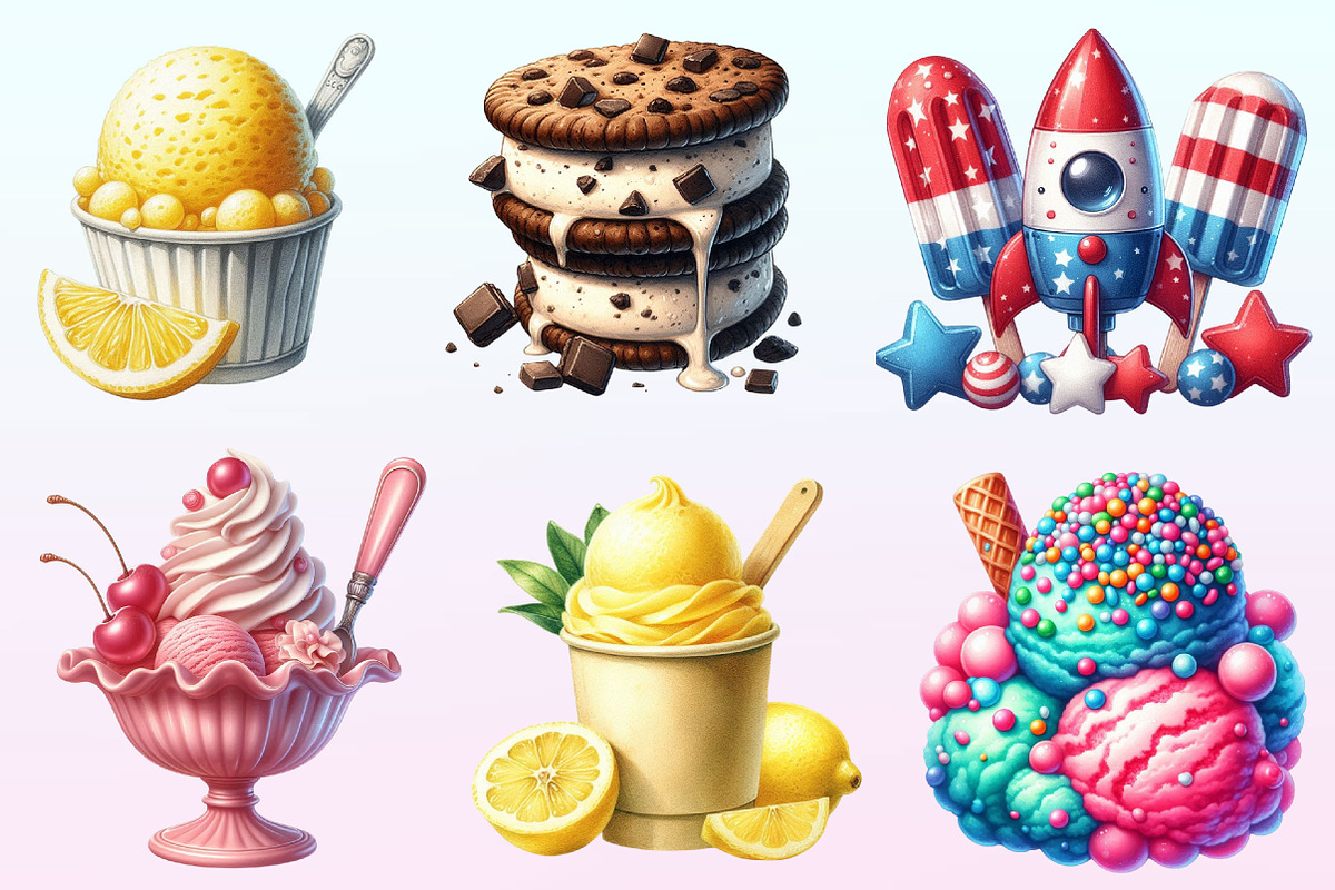 Summer Ice Cream Clipart, a Graphic by CitraGraphics (Photo 2 of 4)