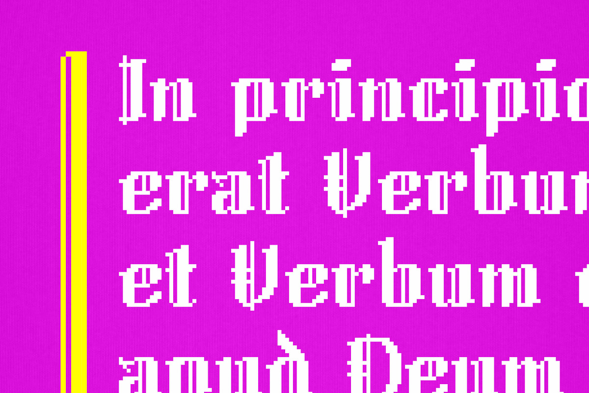 Quellux Antique - Pixel Blackletter, a Blackletter Font by Anna Richard Design (Photo 2 of 8)