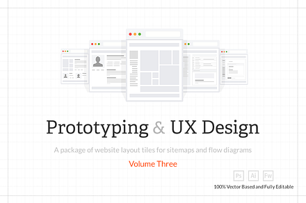 Tiles for Wireframes & Flowcharts V3