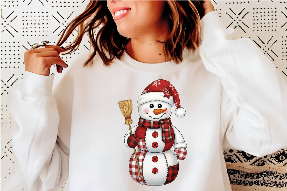 Patchwork Snowman Png Christmas Png, an Illustration by SinaCreation (Photo 2 of 7)