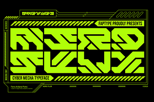 Aero Flux Modern Cyber Mecha Font