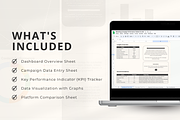 Google Sheets Ads Campaign Tracker, a Social Media Template by Marketello Studio (Thumbnail 2 of 6)