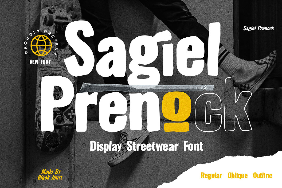 Sagiel Prenock - Handdrawn Font, a Sans Serif Font by Black Junst (Photo 1 of 10)