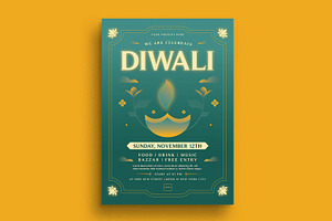 Diwali Festival Party Flyer Template, a Flyer Template by megarez
