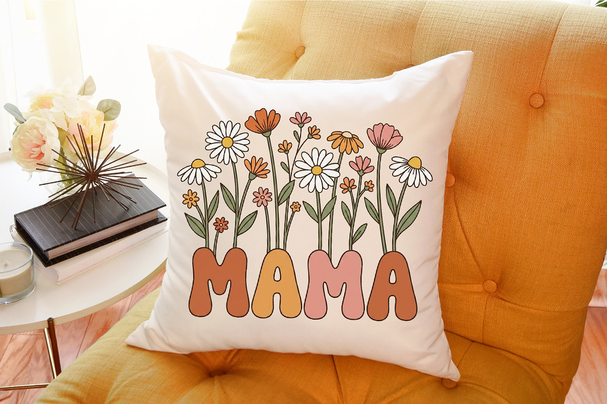 Retro Mama , Mom Flower Mother's Day, a Seasonal Illustration by Sublimation Artist (Photo 9 of 9)