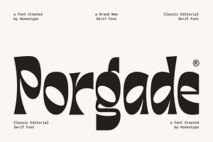 Porgade – Classic Editorial Serif