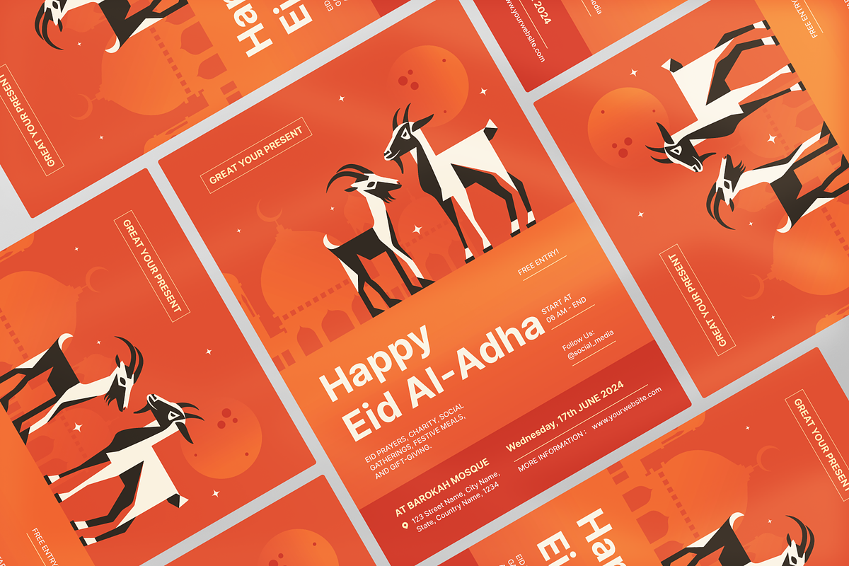 Happy Eid Al-Adha, a Flyer Template by Annora Studio (Photo 3 of 5)