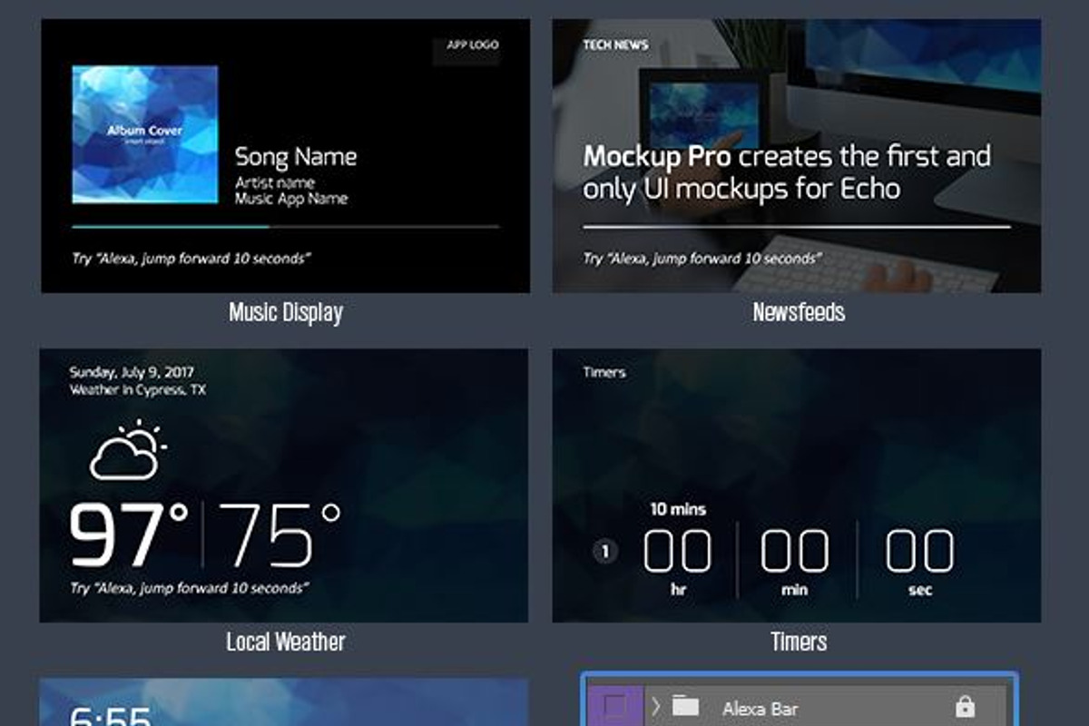 Echo Show UI Menus, a Household Mockup by Shop Mockpro (Photo 4 of 5)